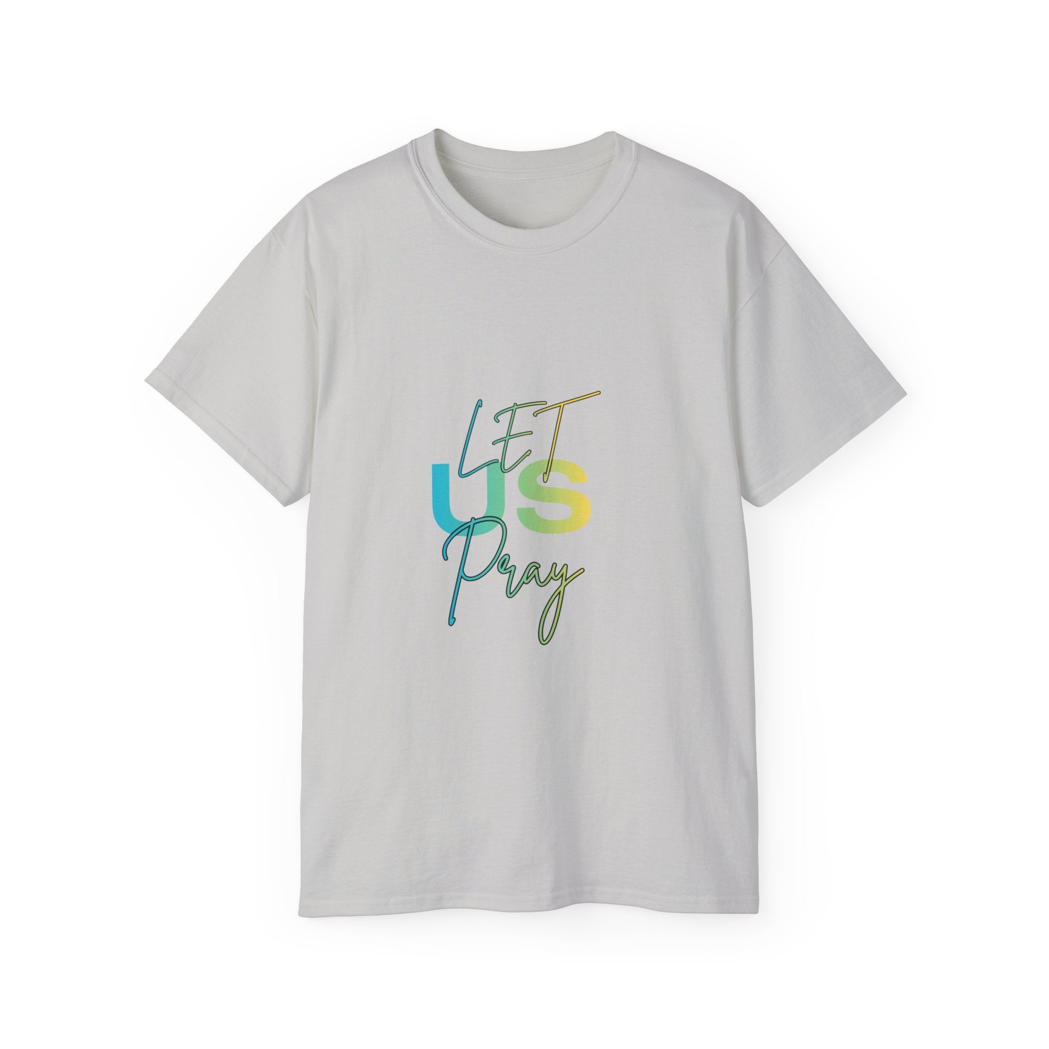Let Us Pray - Green Gradient Letters