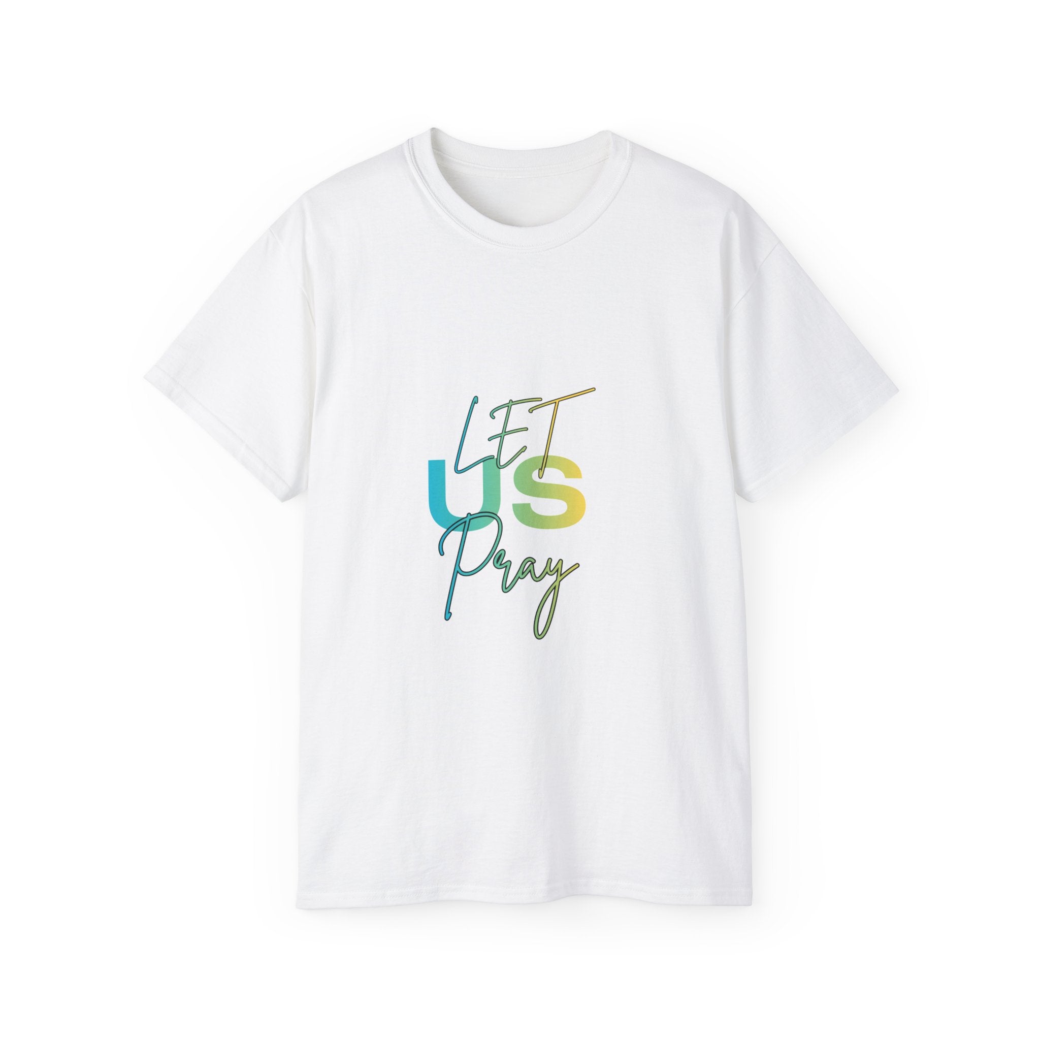 Let Us Pray - Green Gradient Letters