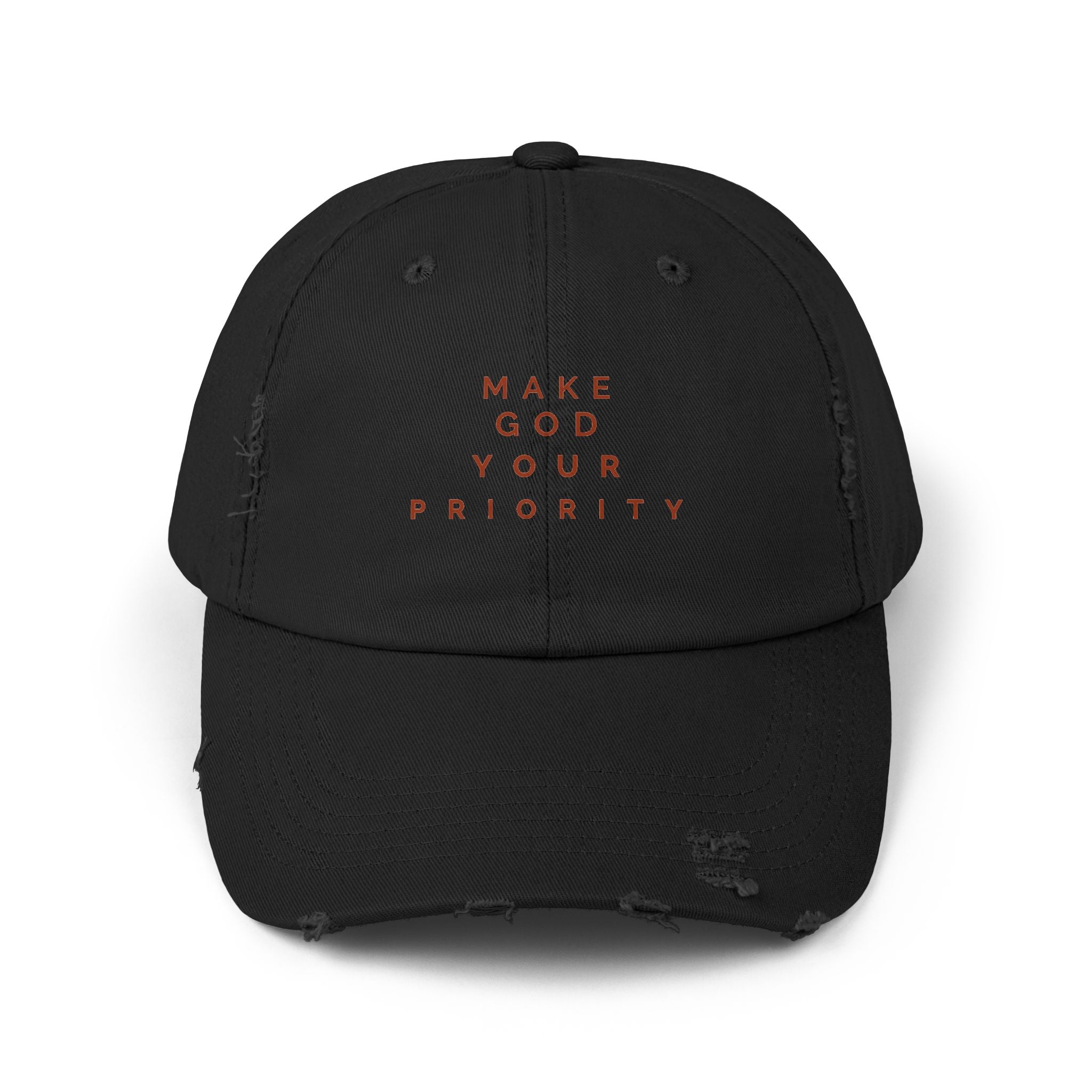 Make God your Priority Distressed Cap