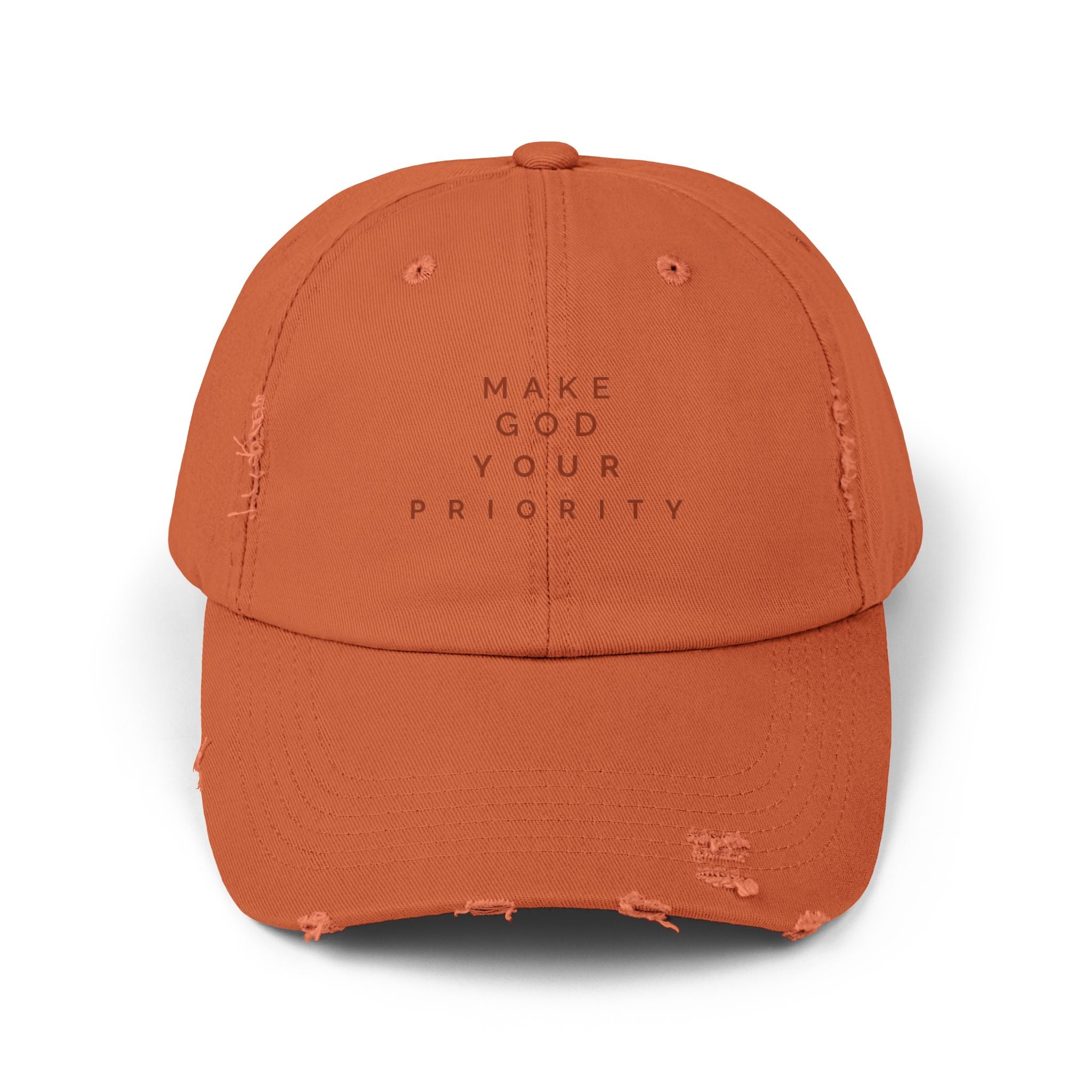 Make God your Priority Distressed Cap