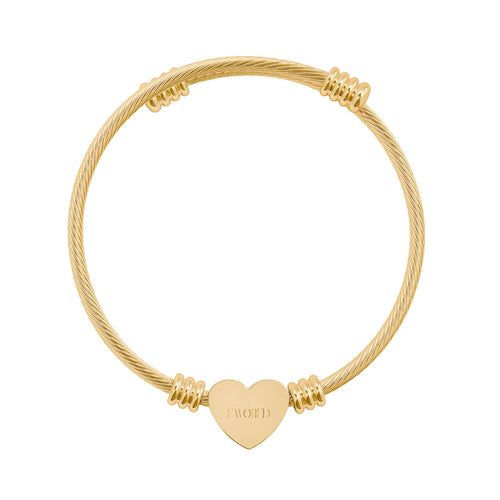 Favored Heart Cuff Bracelet (Engraving)