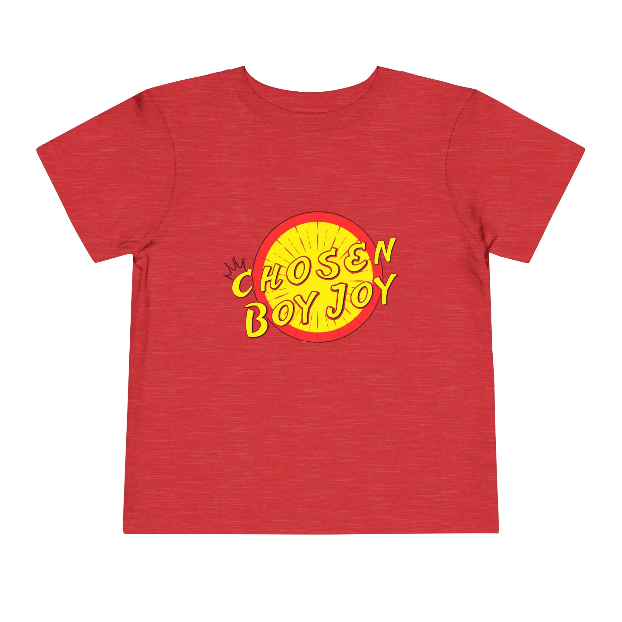 Toddler Tee — "Chosen Boy Joy" Front & "King's Kid" Back Christian Graphic Shirt