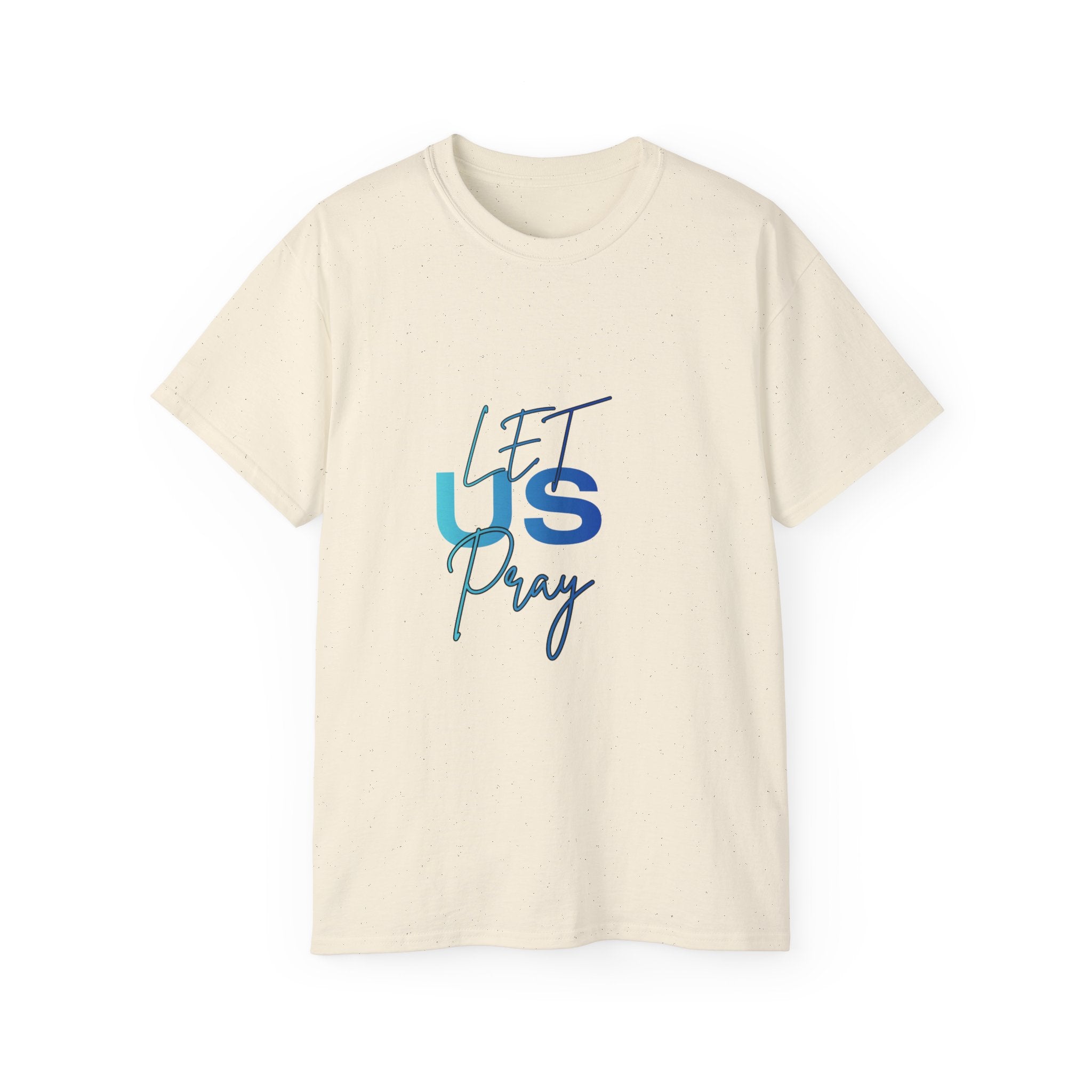 Let Us Pray - Blue Gradient Lettering