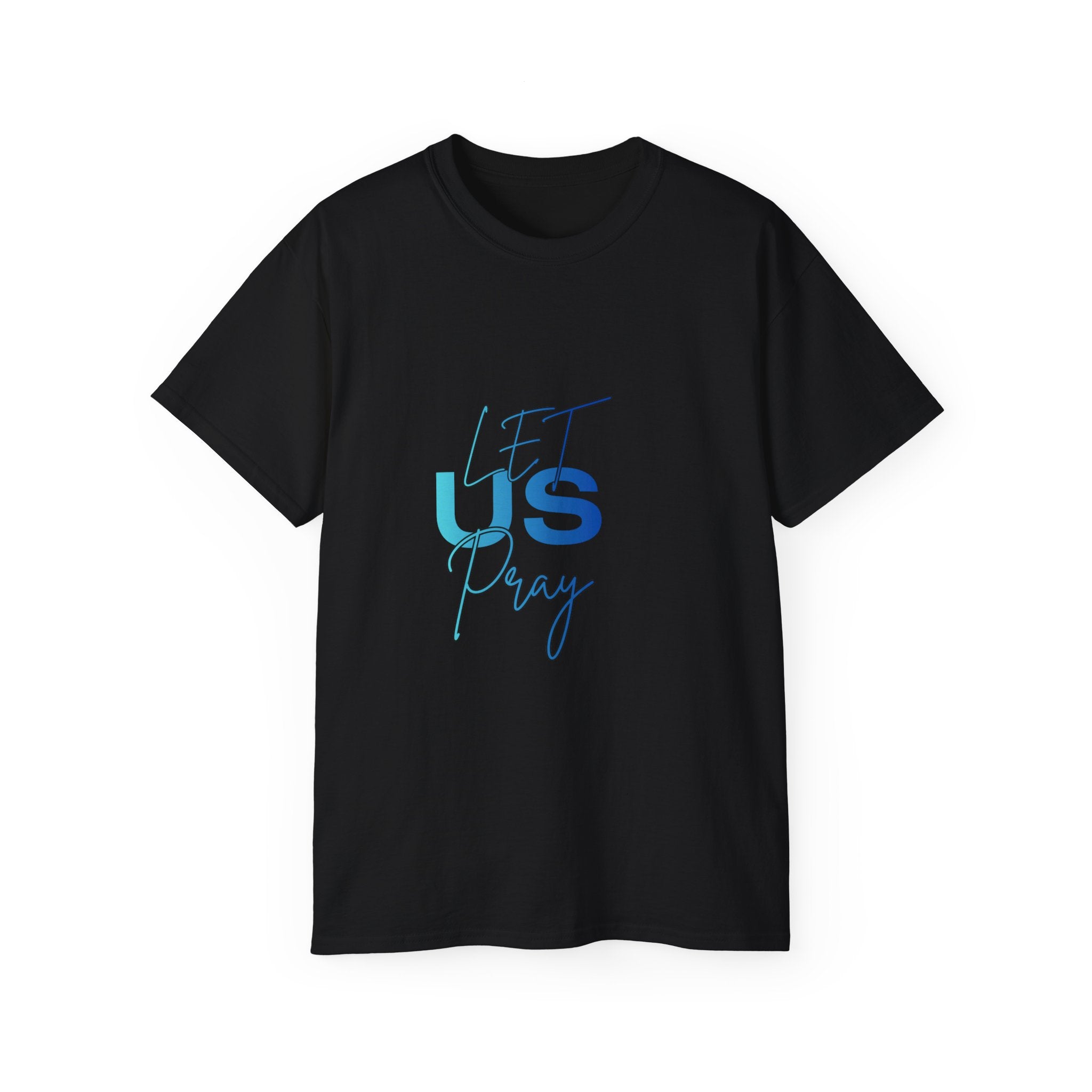 Let Us Pray - Blue Gradient Lettering