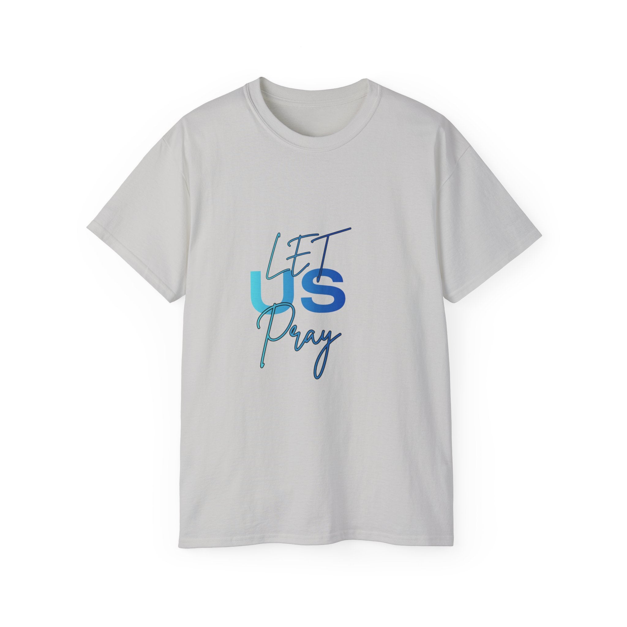 Let Us Pray - Blue Gradient Lettering