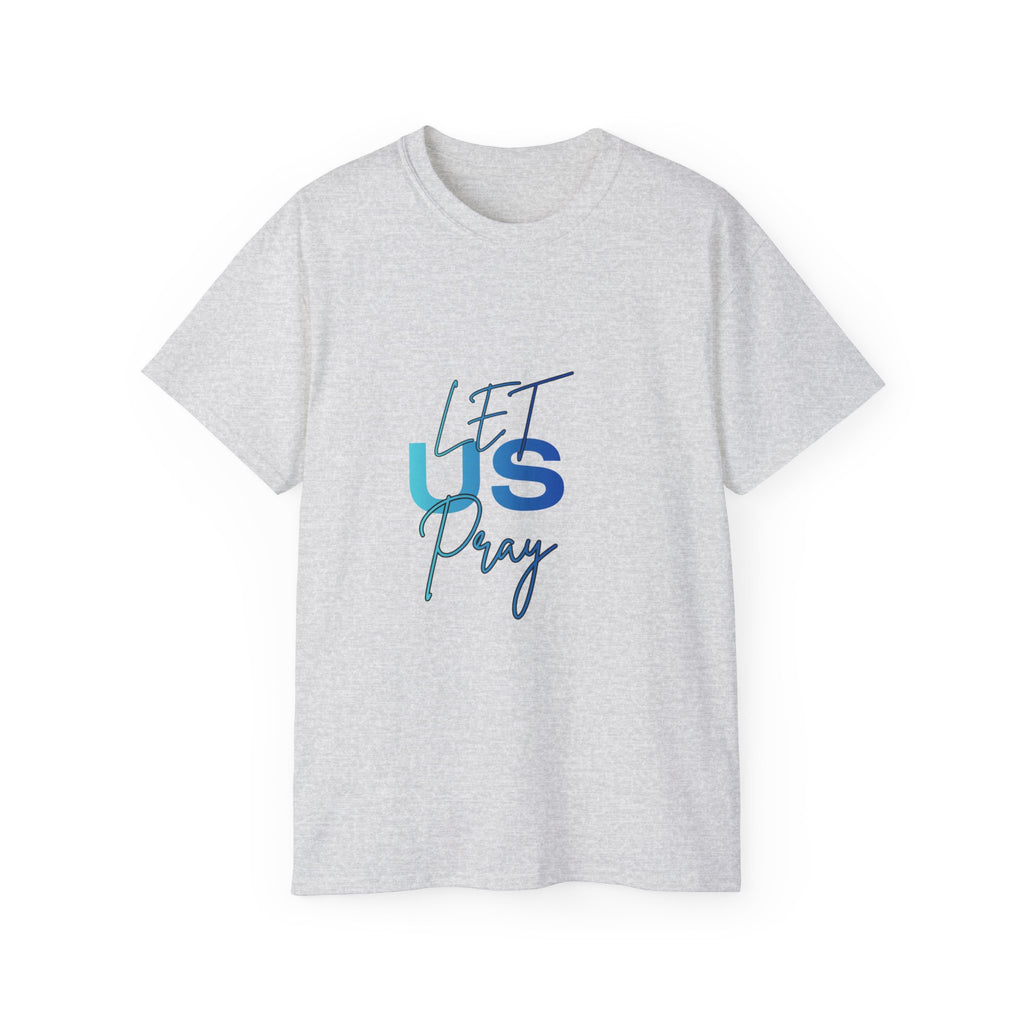 Let Us Pray - Blue Gradient Lettering